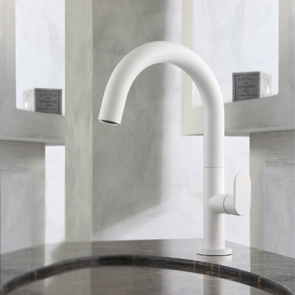 Μπαταρία νιπτήρος Slim White Matt 500040-300